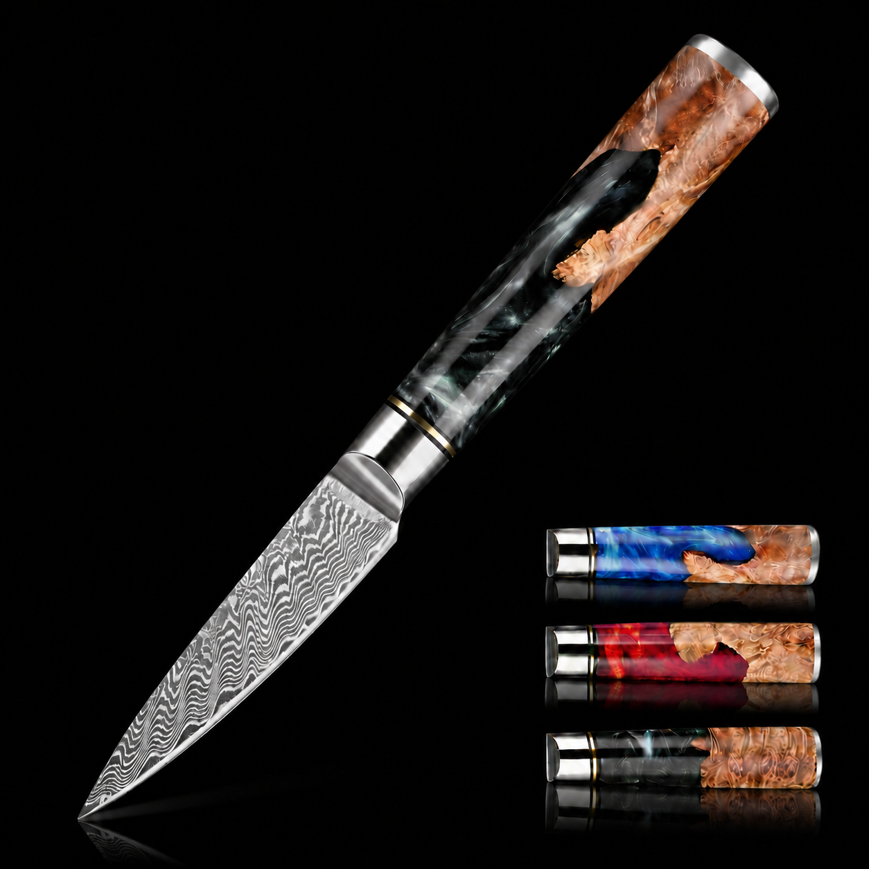 67-Layer VG10 Japanese Damascus Steel Paring Knife – Premium Resin Handle