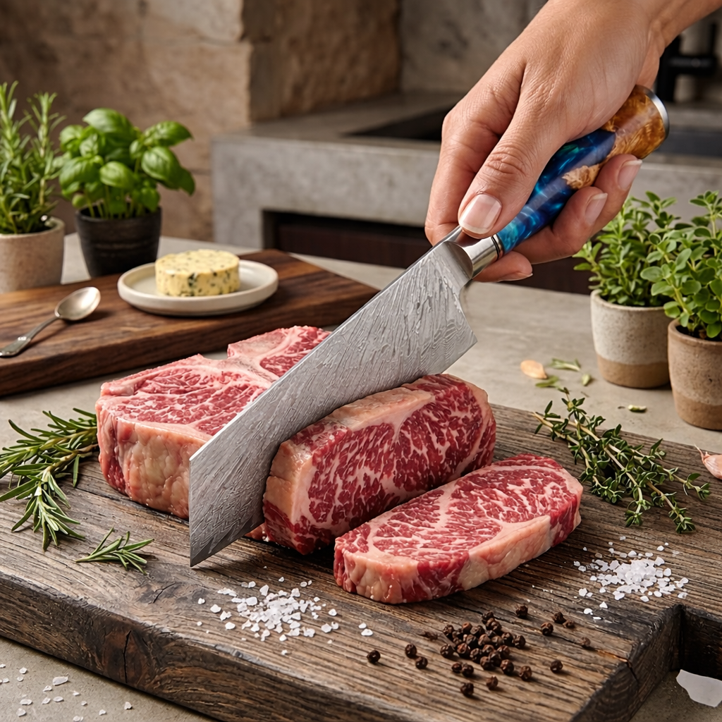 67-Layer VG10 Japanese Damascus Steel Cleaver Knife – Premium Resin Handle