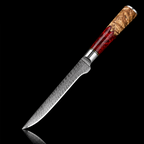 67-Layer VG10 Japanese Damascus Steel 3-Piece Knife Set – Red Resin Handle