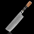 67-Layer VG10 Japanese Damascus Steel 7-Piece Knife Set – Black Resin Handle