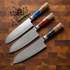 67-Layer VG10 Japanese Damascus Steel Santoku Knife – Premium Resin Handle