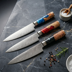 67-Layer VG10 Japanese Damascus Steel Utility Knife – Premium Resin Handle